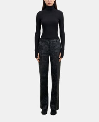 The Kooples WOMEN BLACK black floral suit trousers