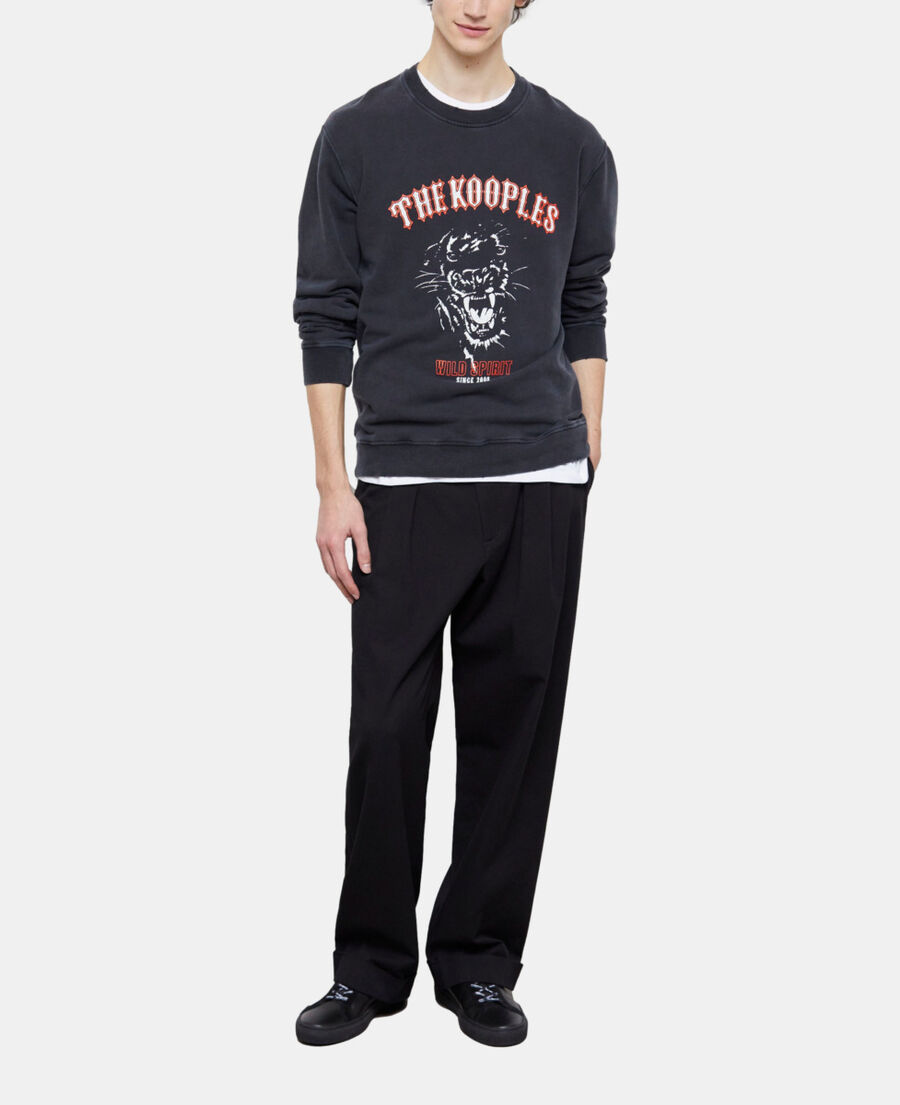 sweatshirt sérigraphié noir