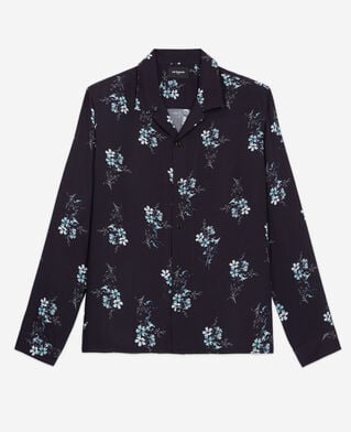 The Kooples MEN DARK NAVY / BLUE EYES floral shirt