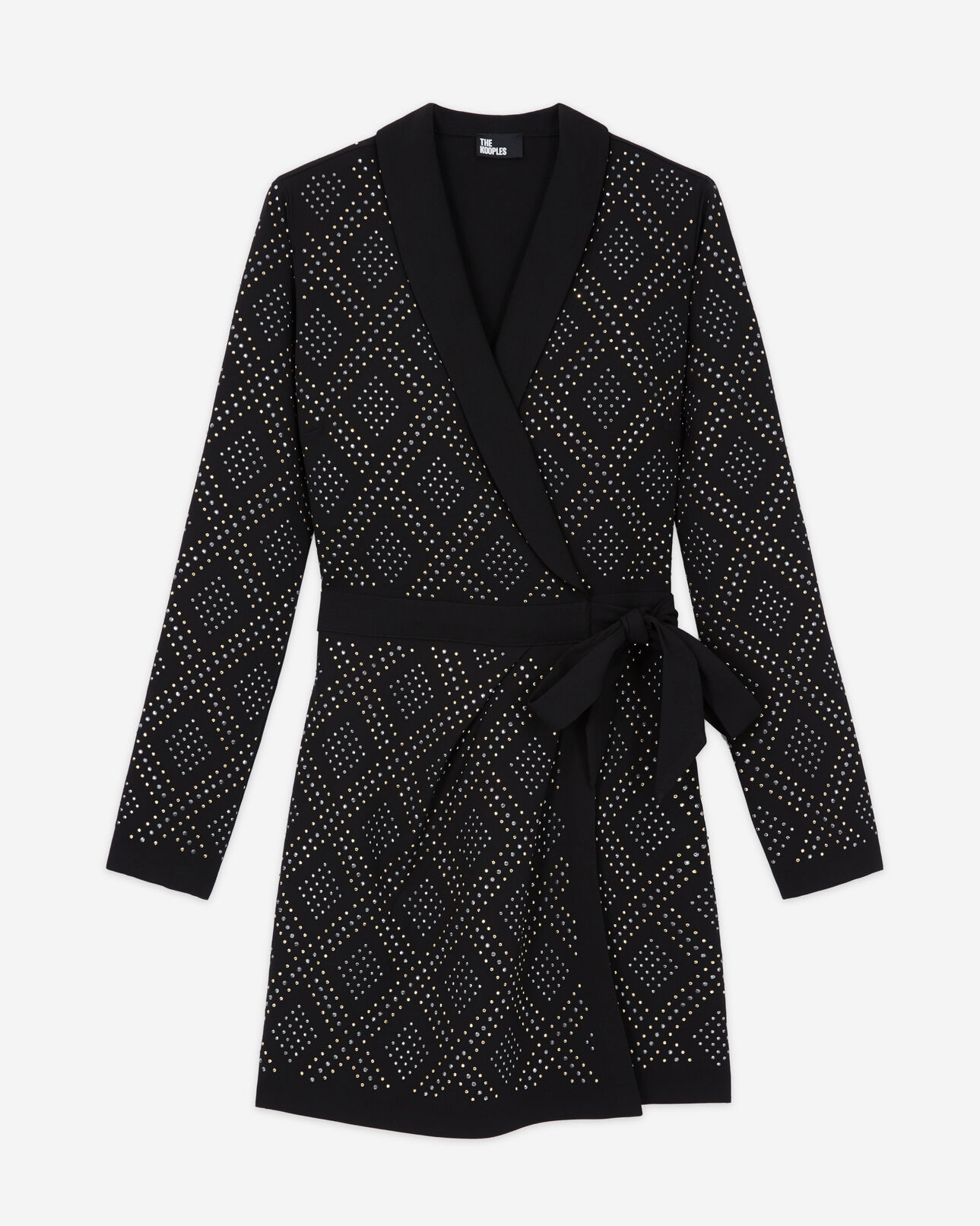 The Kooples DAMEN BLACK kurzer, schwarzer wickelrock
