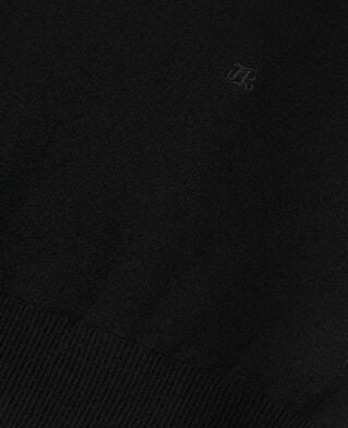 The Kooples HOMME BLACK pull col rond en cachemire noir