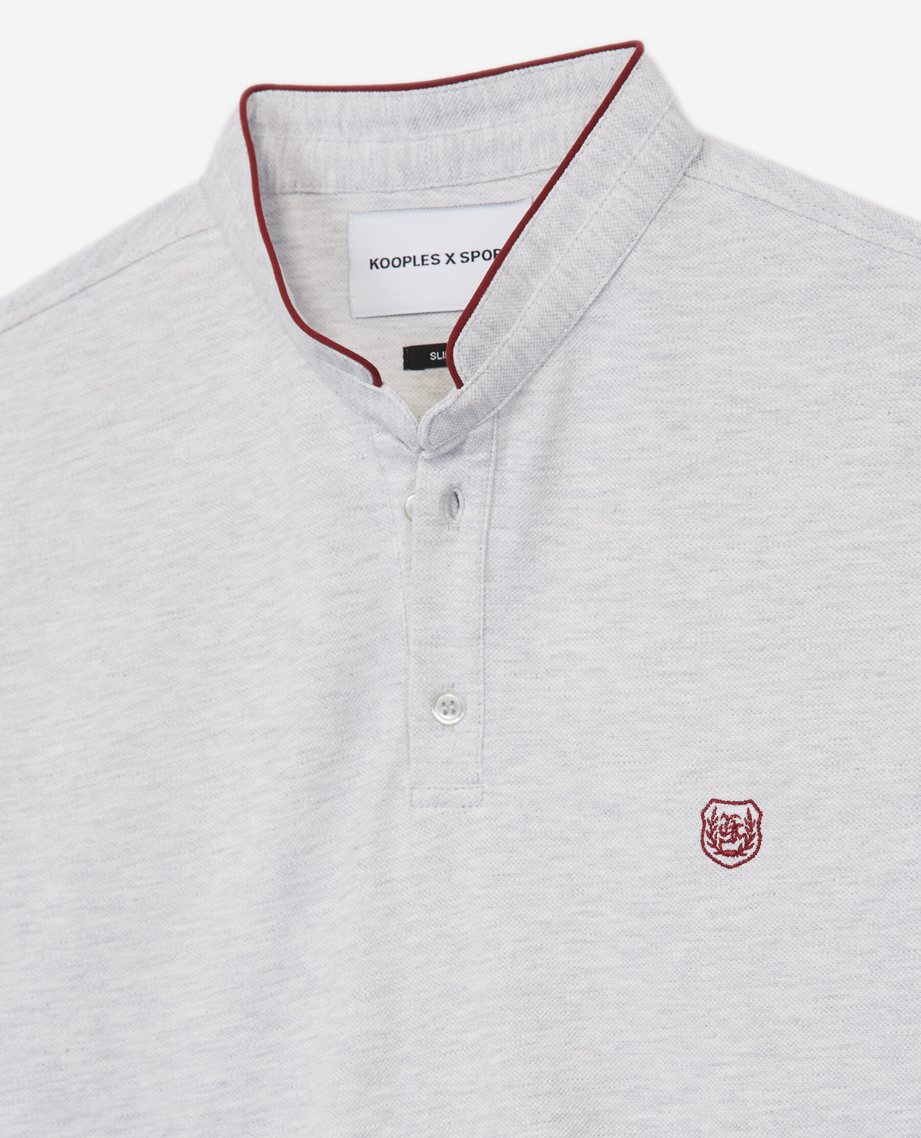 Off white jersey polo with officer collar The Kooples