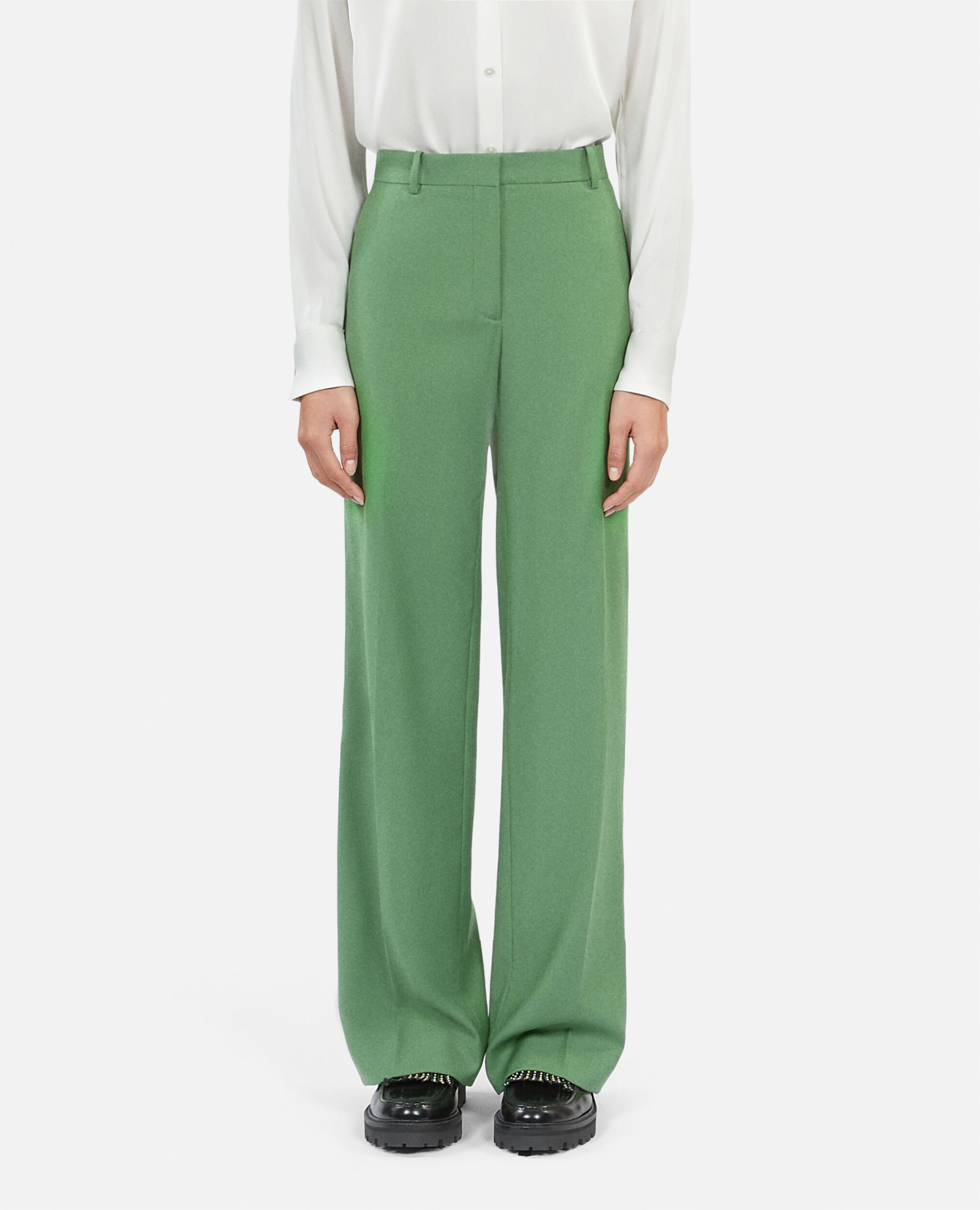 Pantalón traje verde lana, LIGHT KAKI, hi-res image number null