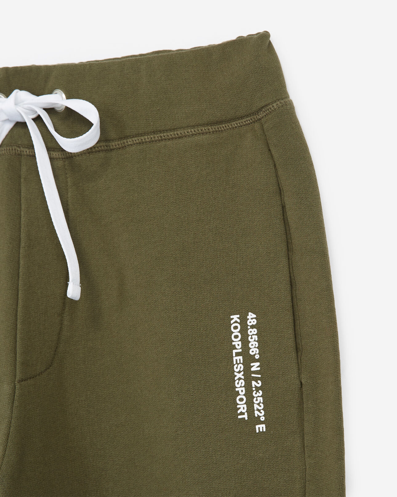 The Kooples WOMEN KAKI the kooples lace-up khaki cotton joggers
