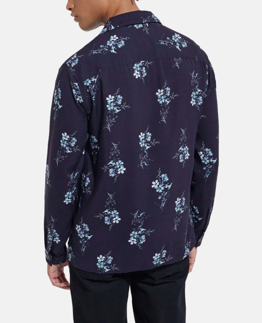 The Kooples HOMME DARK NAVY / BLUE EYES chemise fleurie