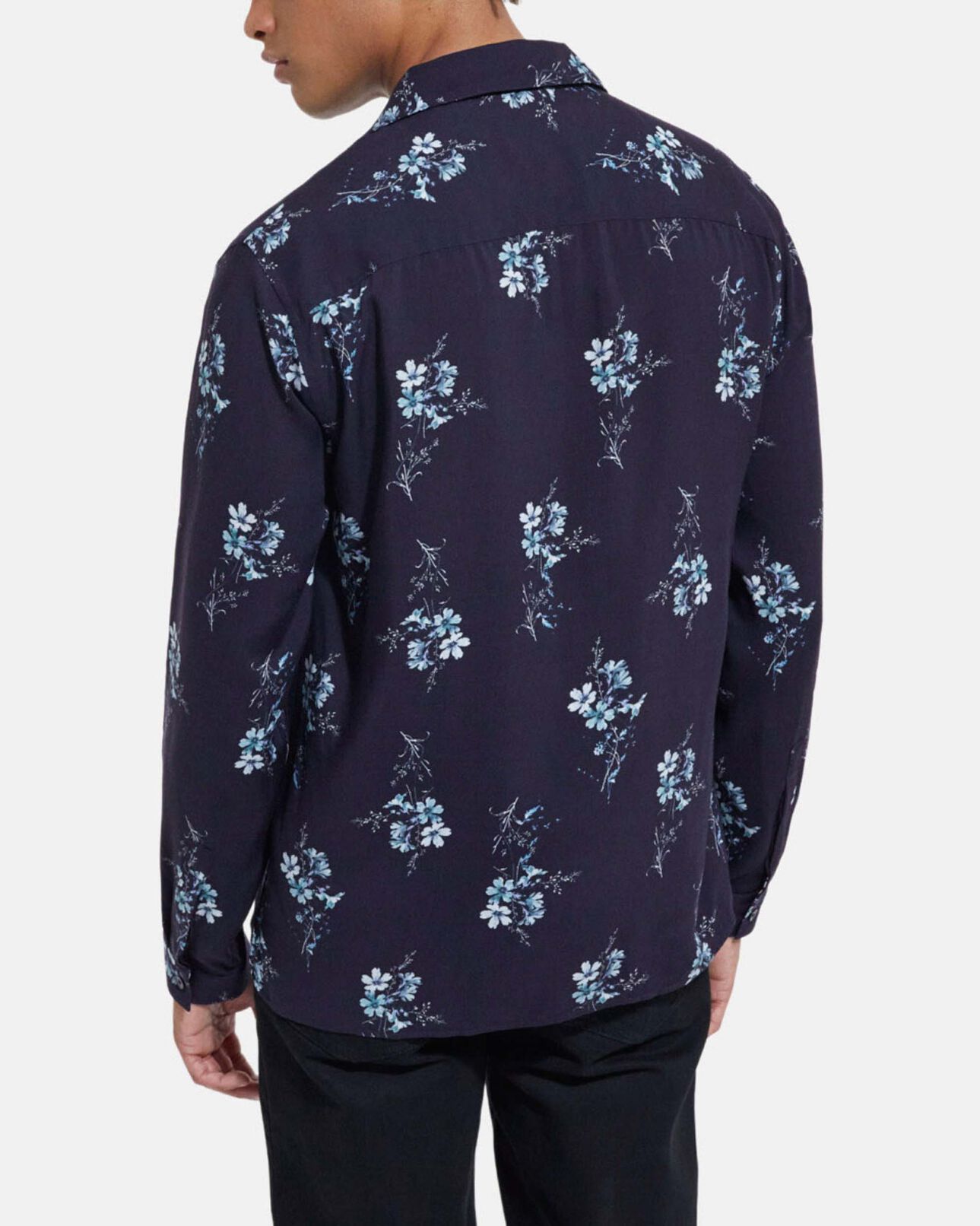 The Kooples MEN DARK NAVY / BLUE EYES floral shirt