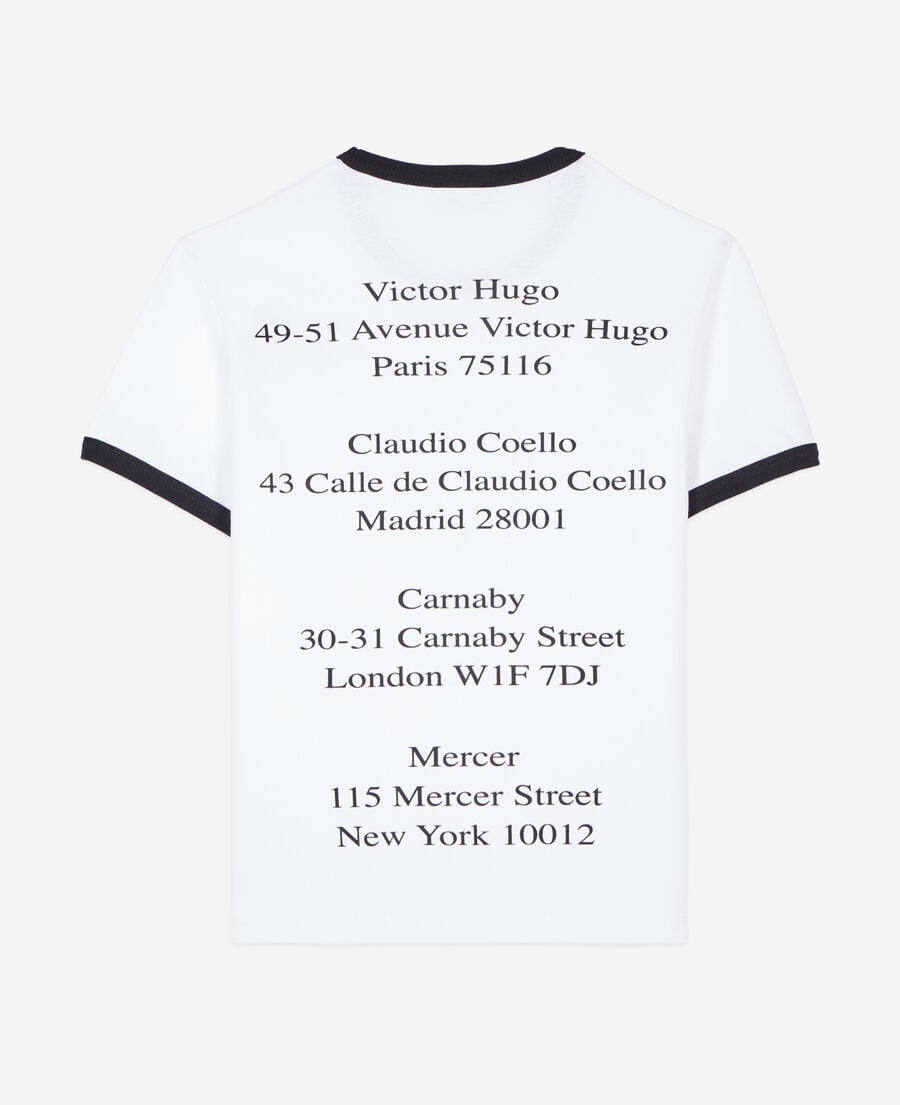 The Kooples WOMEN WHITE white locations serigraphy t-shirt