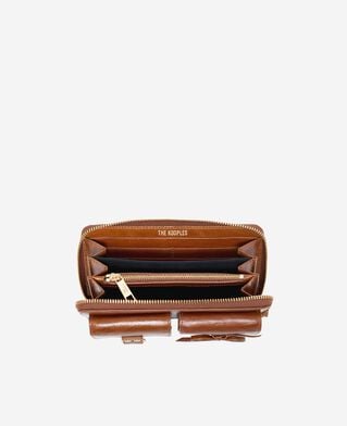The Kooples DAMEN BROWN amelia geldbörse aus braunem leder