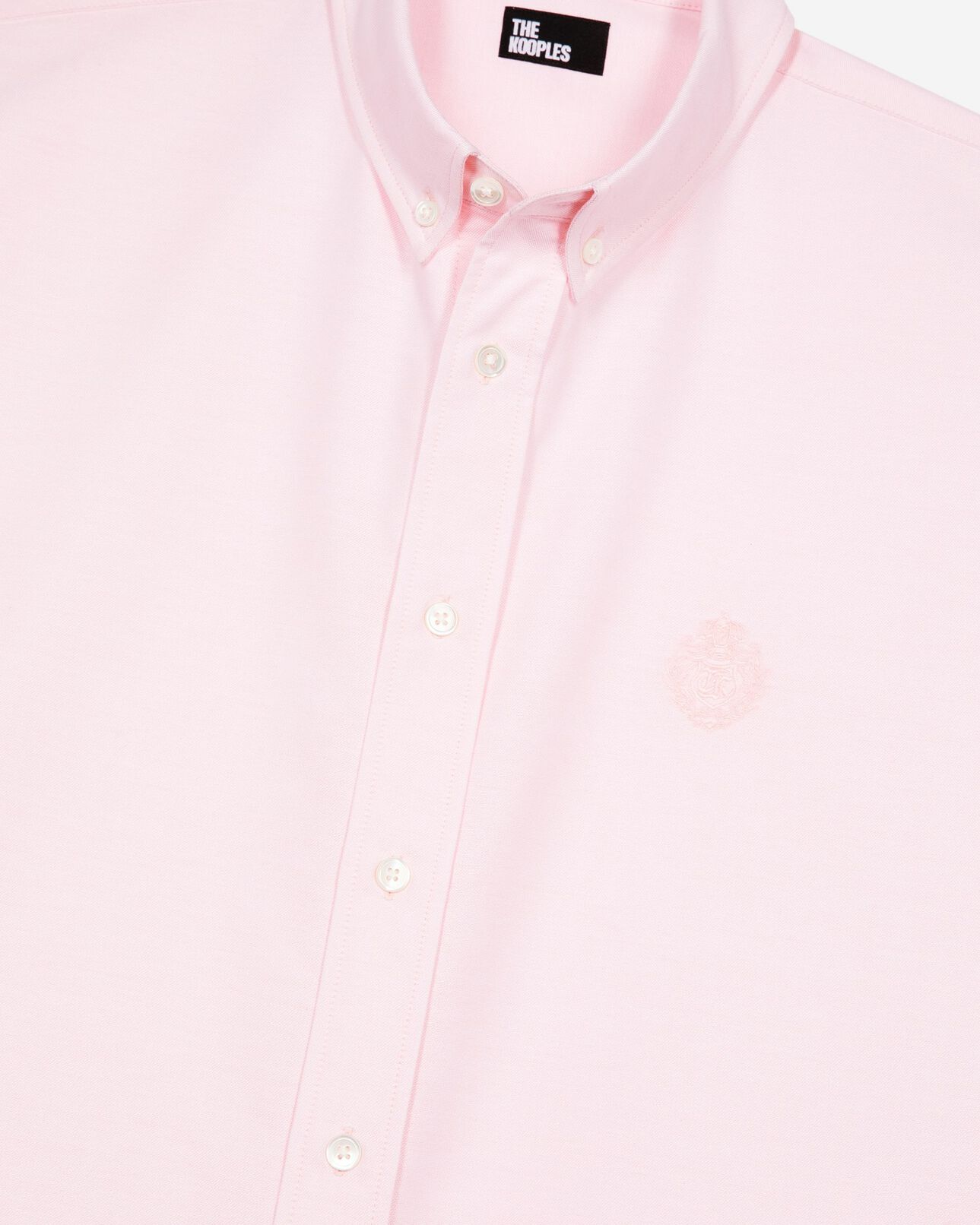 The Kooples MEN PALE PINK short-sleeved pink shirt