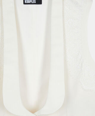 The Kooples FEMME ECRU gilet avec dentelle &eacute;cru