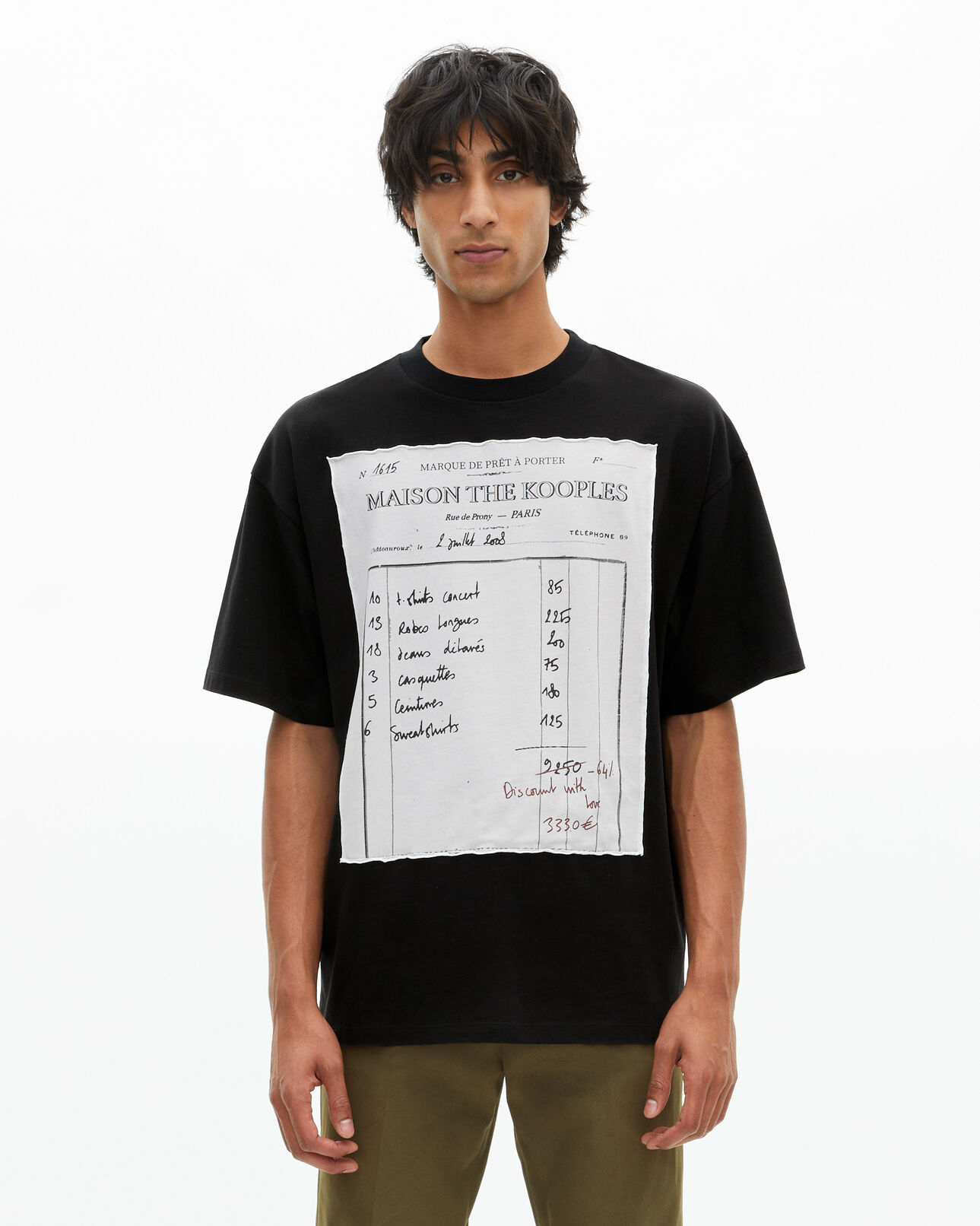 The Kooples HERREN BLACK WASHED loose t-shirt schwarz