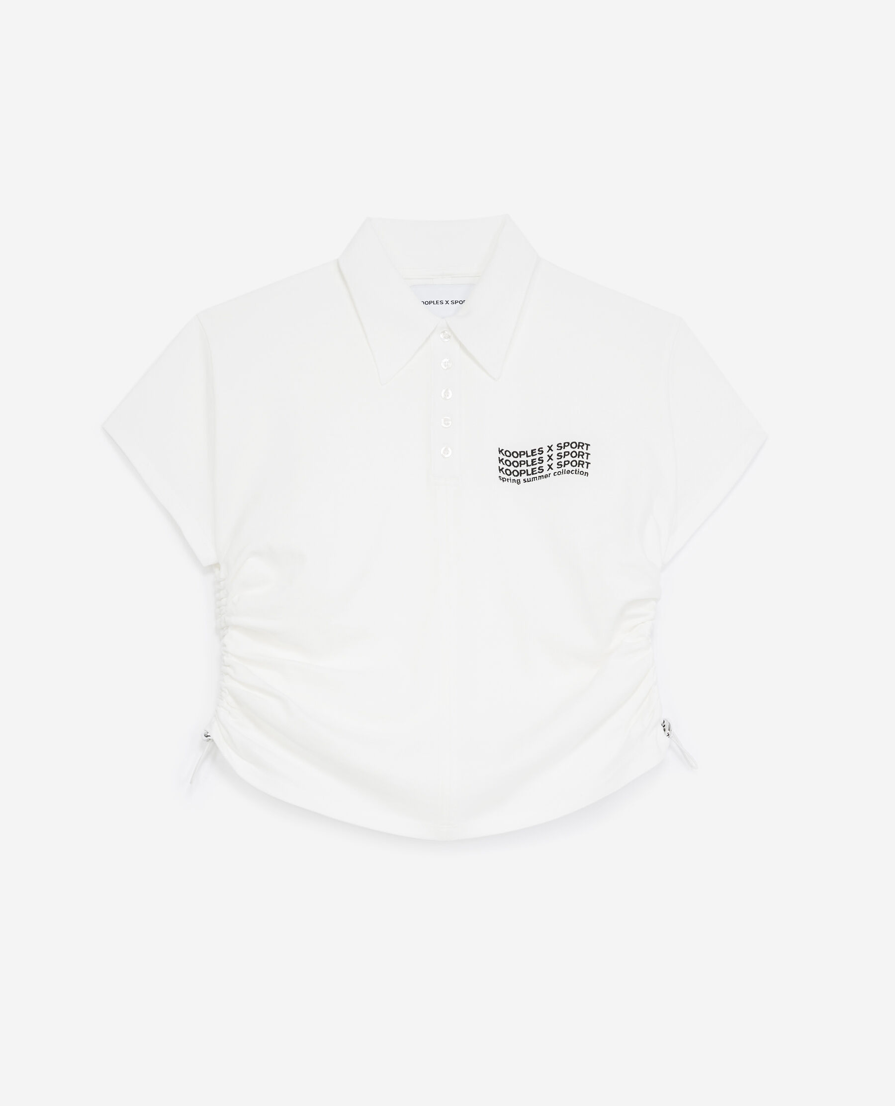 Fitted white polo shirt Clearance
