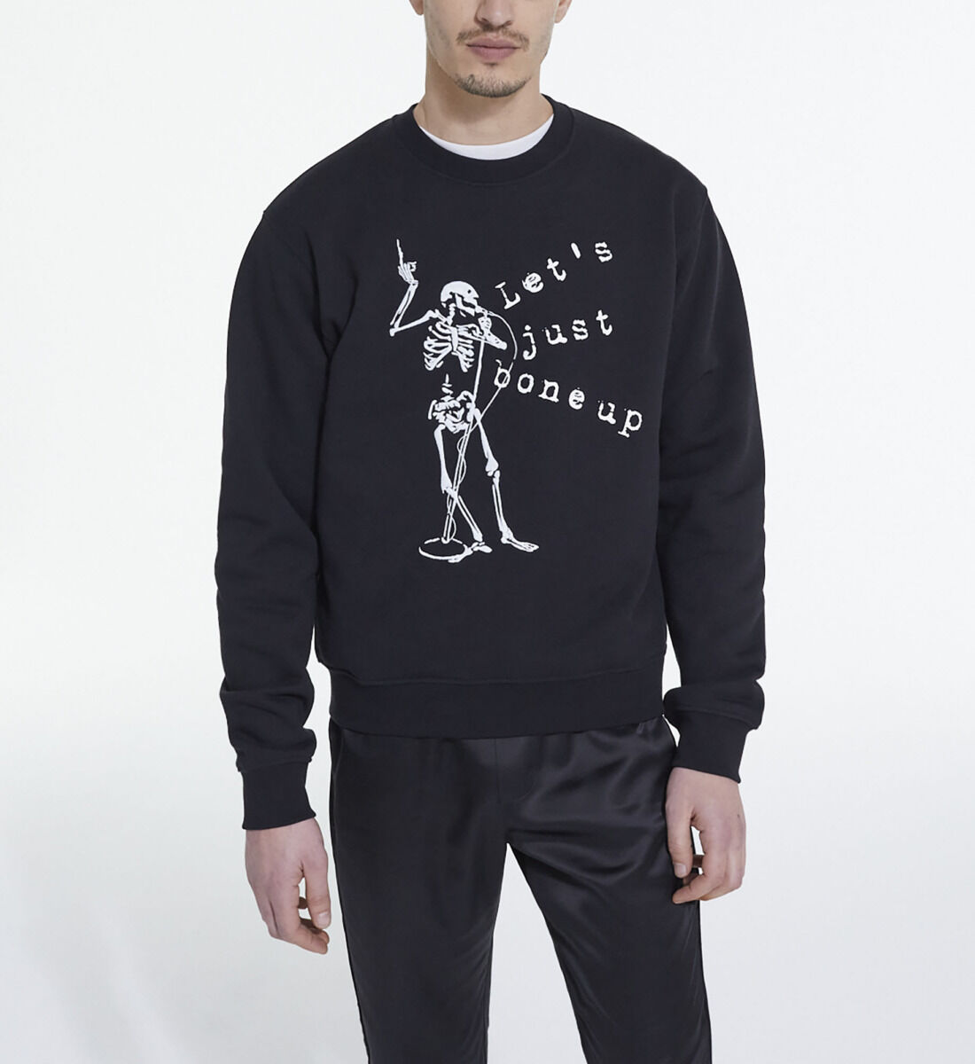 Black screen print sweatshirt The Kooples US