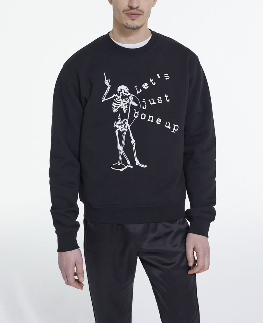 sweatshirt sérigraphié noir
