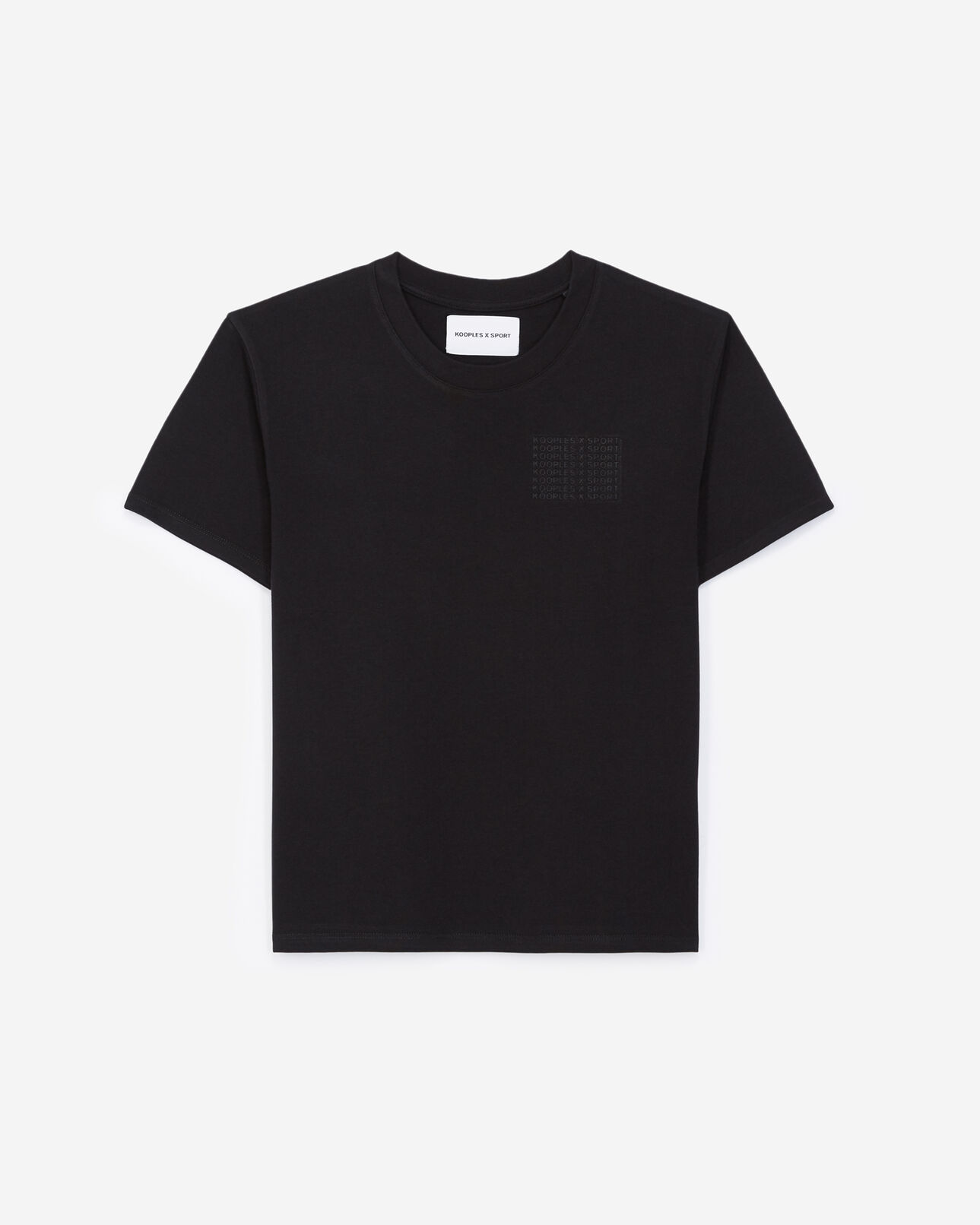 The Kooples FEMME BLACK t-shirt noir coton à logo embossé