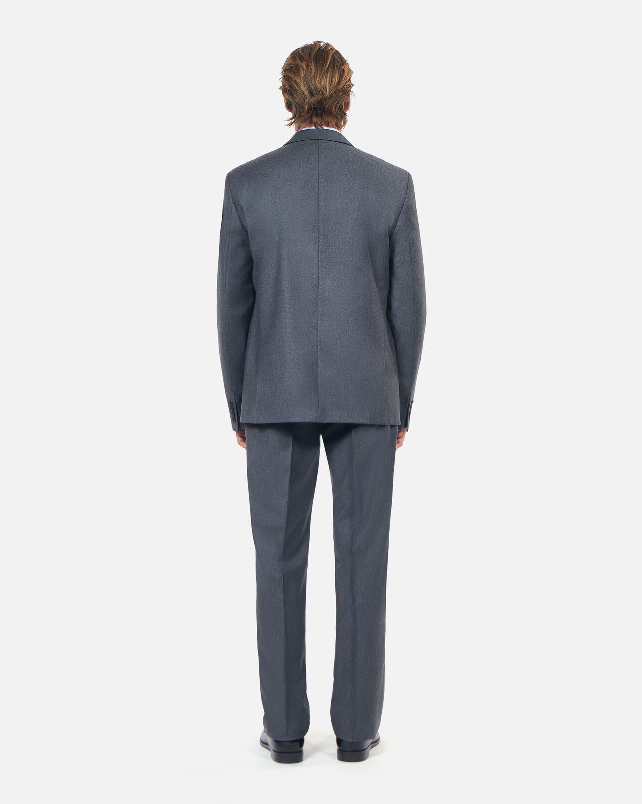 The Kooples HOMME LIGHT GREY MEL/WHITE veste de costume en flanelle grise
