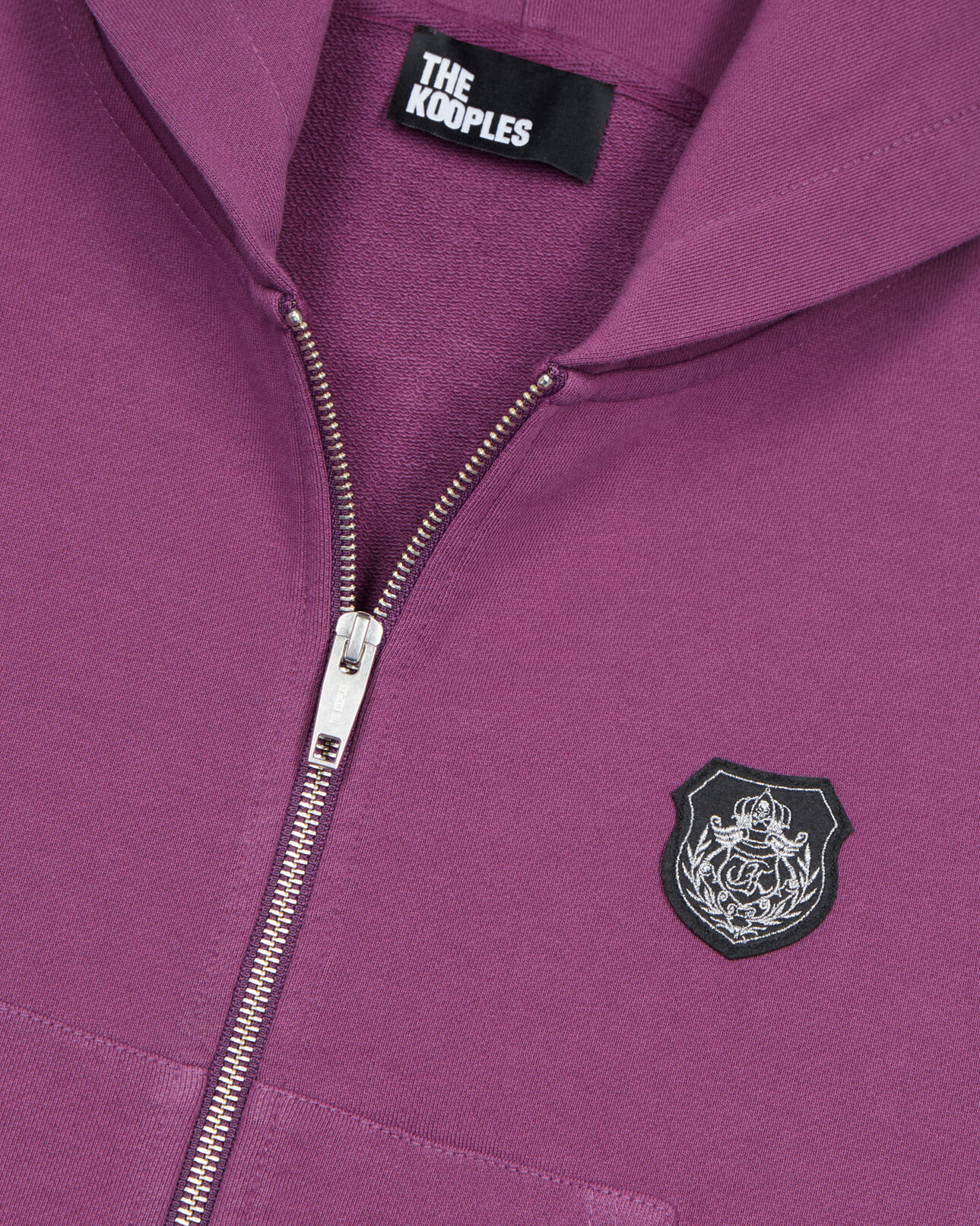 The Kooples WOMEN PRUNE purple blazon hoodie