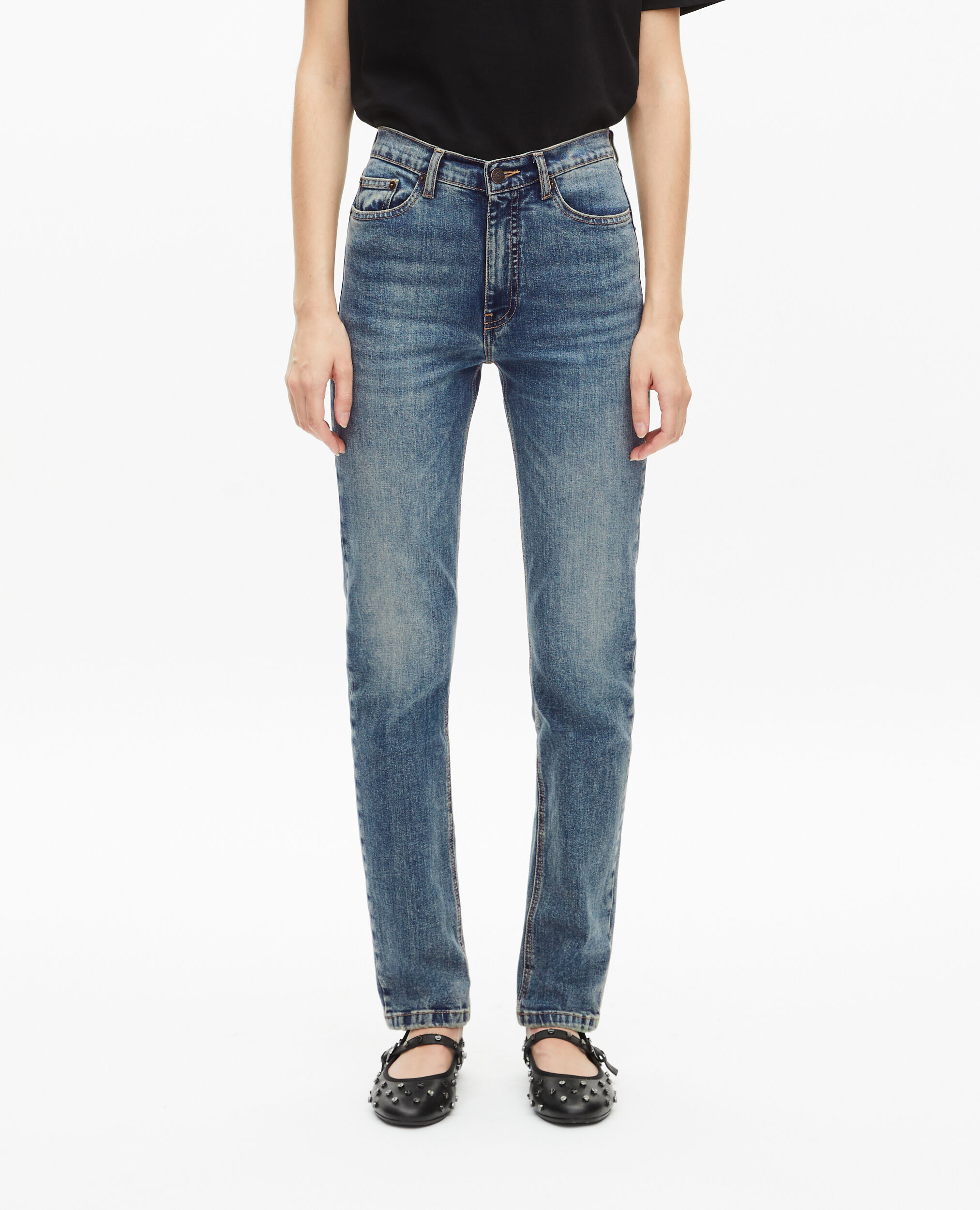 Faded blue skinny jeans, USED RAPIECE, hi-res image number null