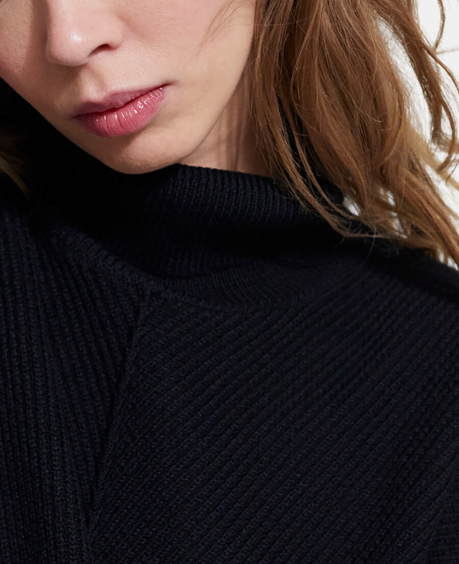 black wool sweater