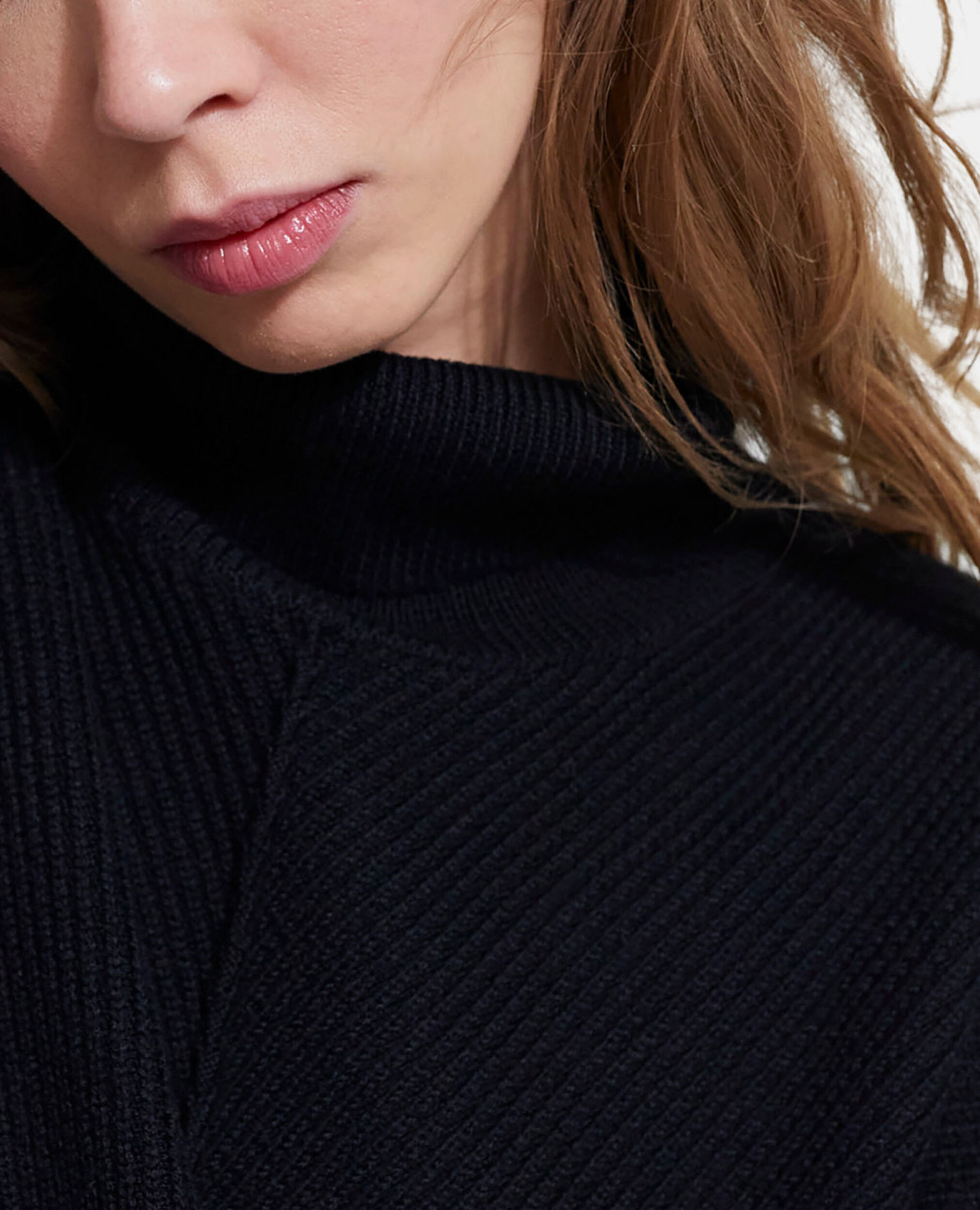 Black wool sweater, BLACK, hi-res image number null