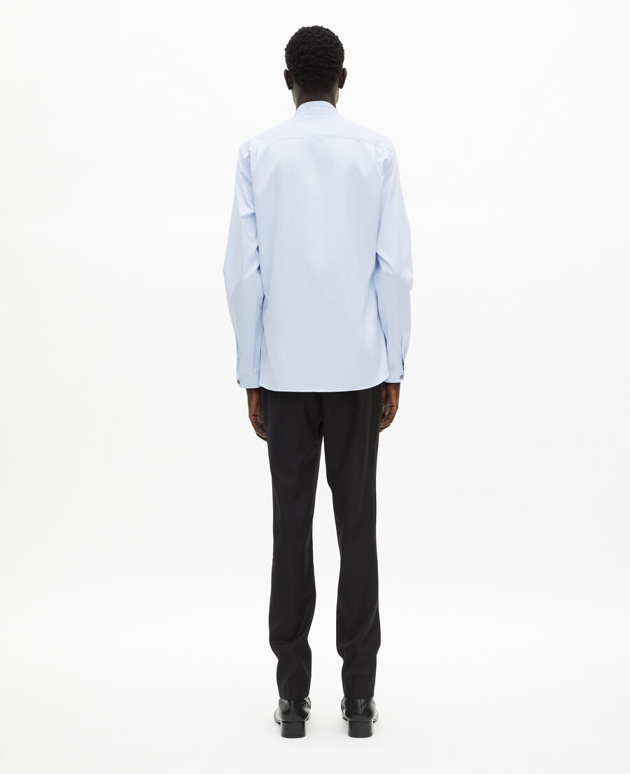 The Kooples HOMME LIGHT BLUE chemise col officier bleue