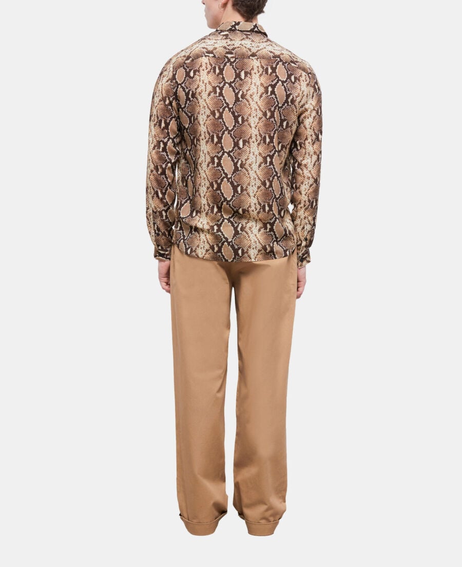 The Kooples HOMME BEIGE chemise casual python
