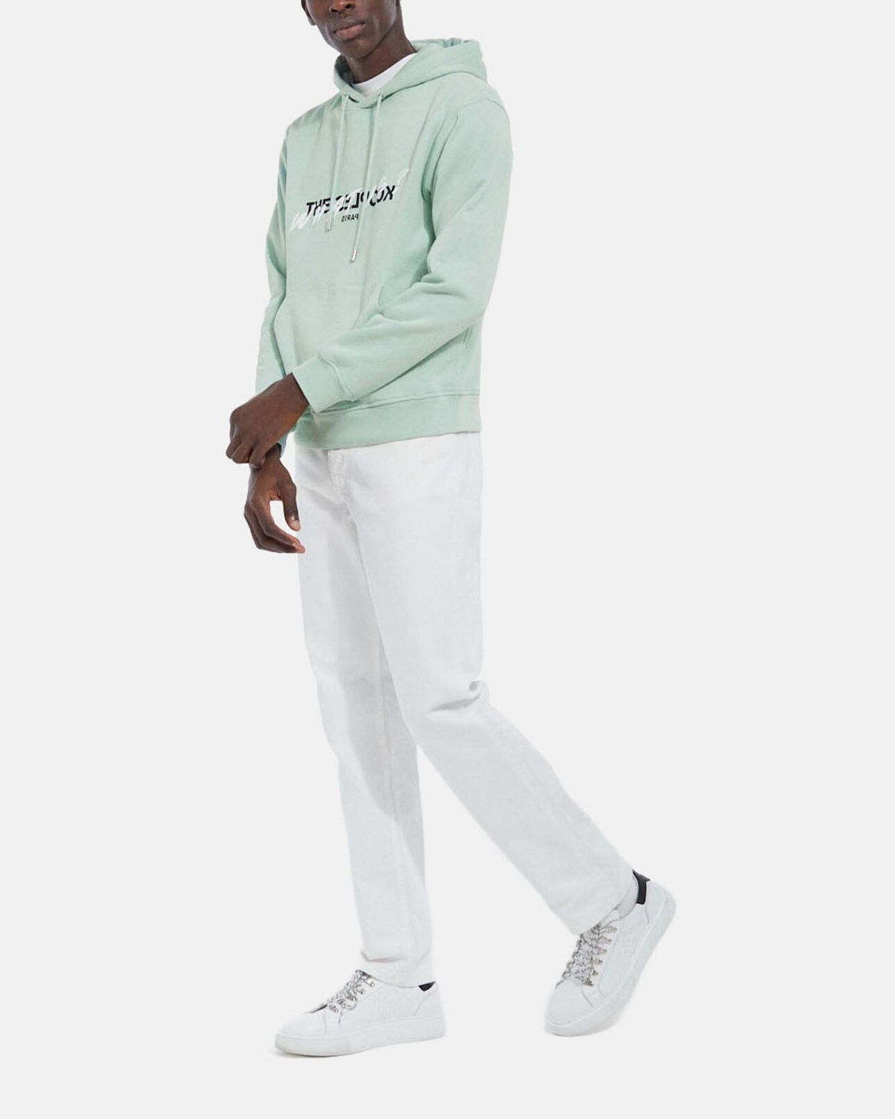 The Kooples HOMME GRIS BLEU sweat gris capuche détail what is the kooples