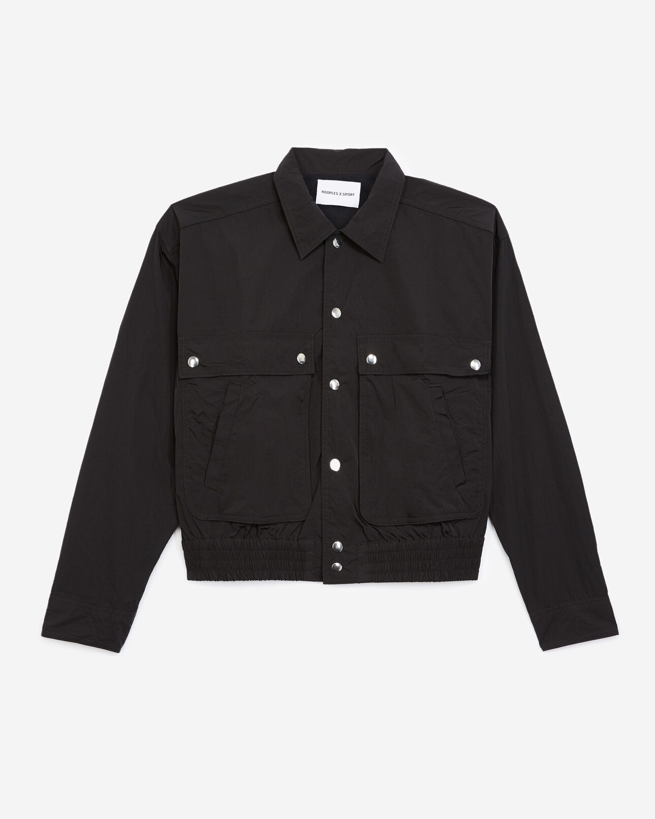 The Kooples FEMME BLACK blouson noir imperméable poches à rabat