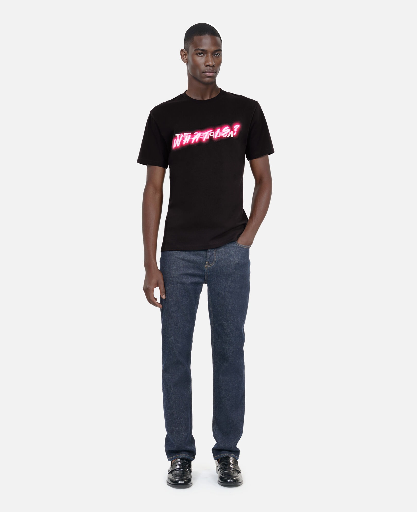 The Kooples MEN BLACK men's what is black t-shirt
