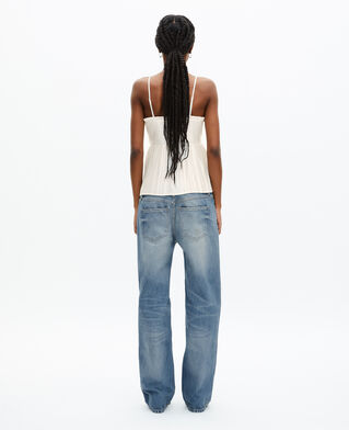 The Kooples MUJER ECRU camisola plisada color crudo