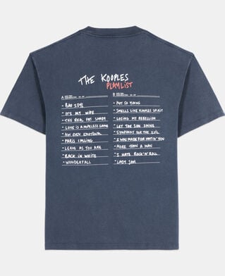 The Kooples H CARBONE carbon blue screen printed t-shirt