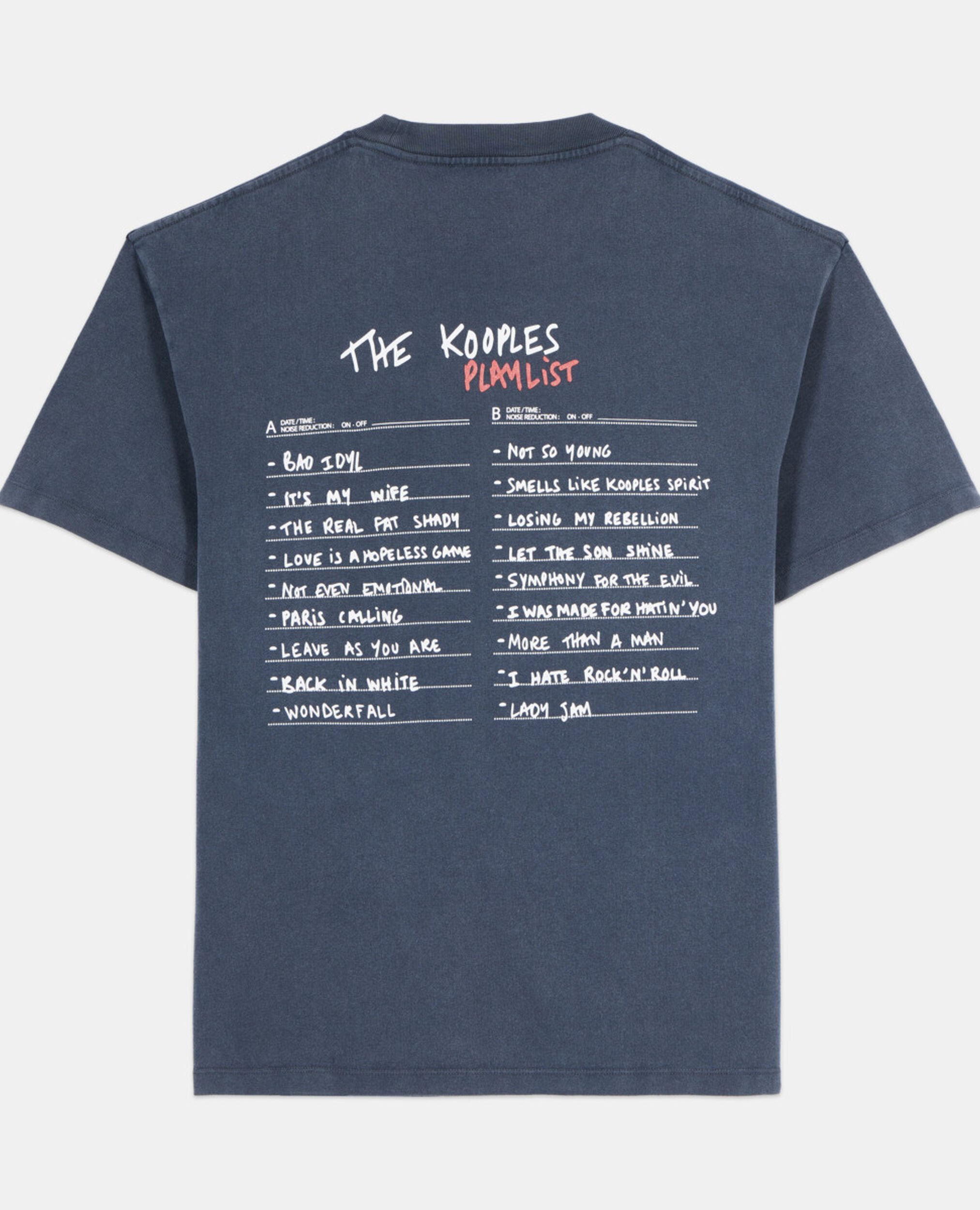 Carbon blue screen printed t-shirt, CARBONE, hi-res image number null