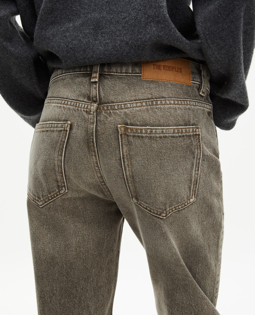 The Kooples FEMME OLIVE jean large olive