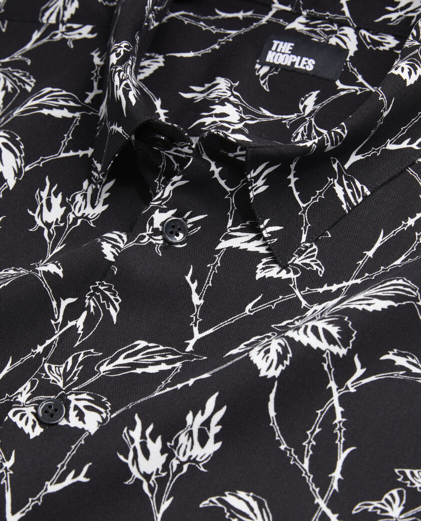 The Kooples HERREN BLACK WHITE bedrucktes hemd