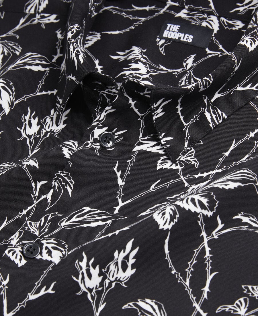 The Kooples HERREN BLACK WHITE bedrucktes hemd