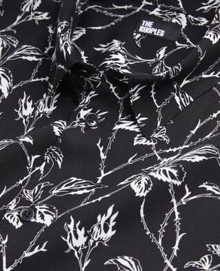 The Kooples HERREN BLACK WHITE bedrucktes hemd