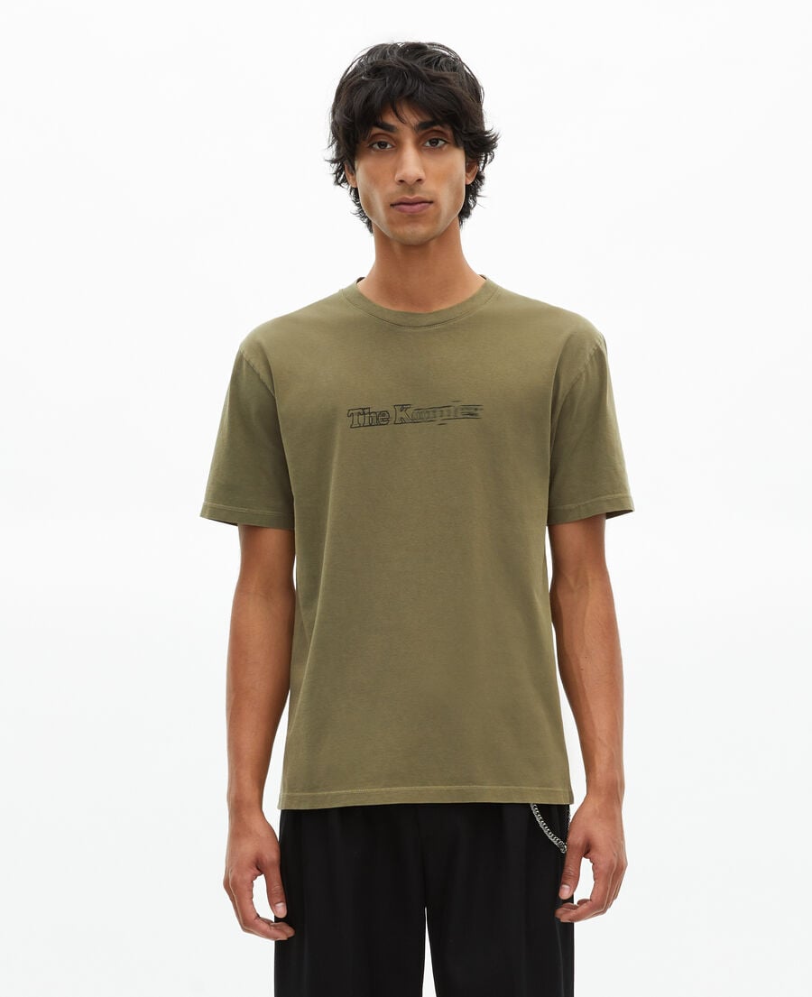The Kooples HOMME KAKI t-shirt avec logo effet vintage kaki