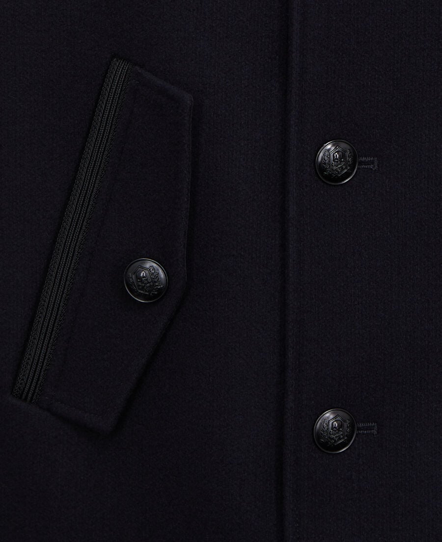 The Kooples HOMME DARK NAVY caban bleu marine en laine mélangée