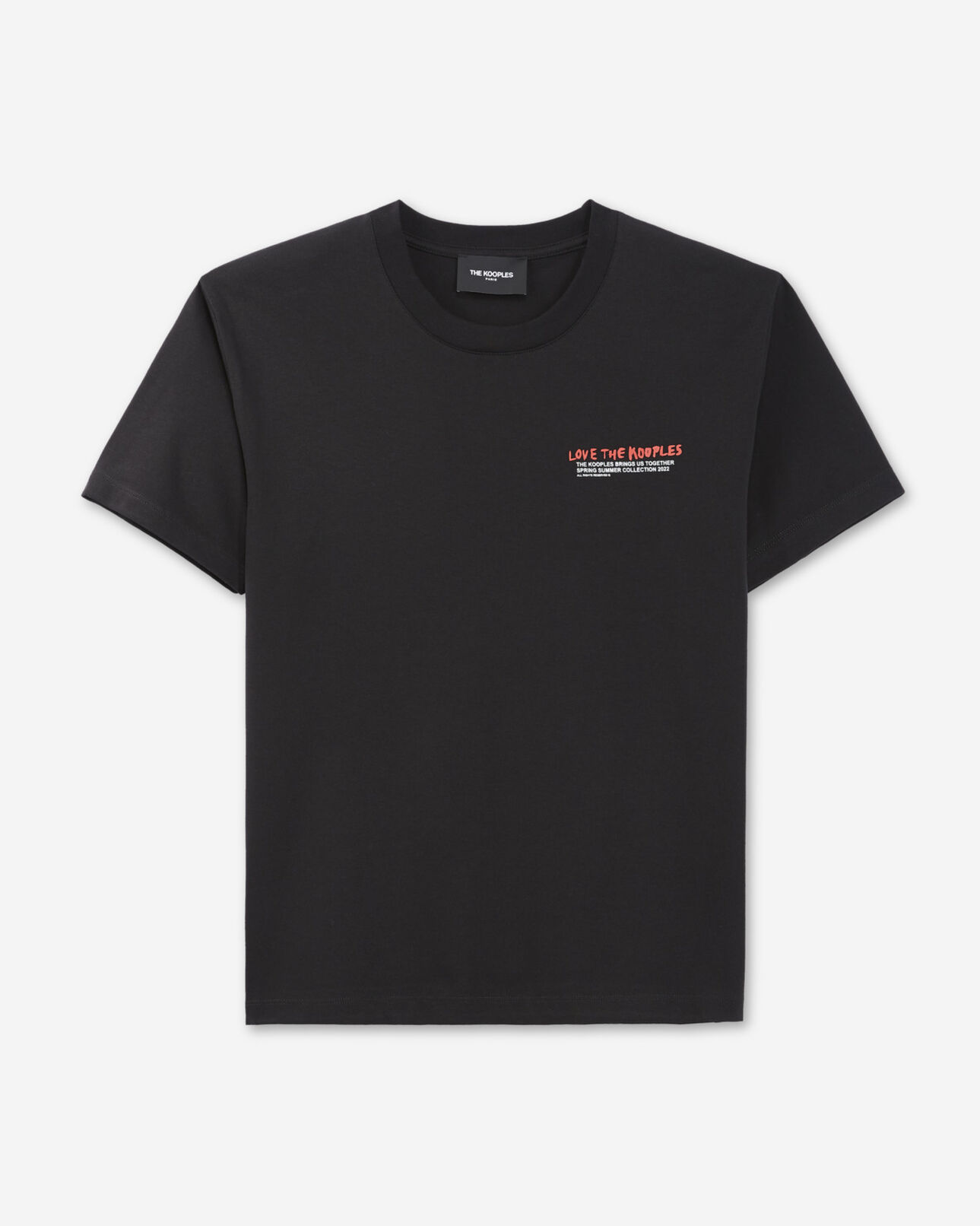 The Kooples DAMEN BLACK t-shirt baumwolle schwarz love the kooples
