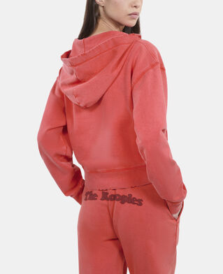 The Kooples DAMEN RUBIS rotes kapuzensweatshirt mit logo