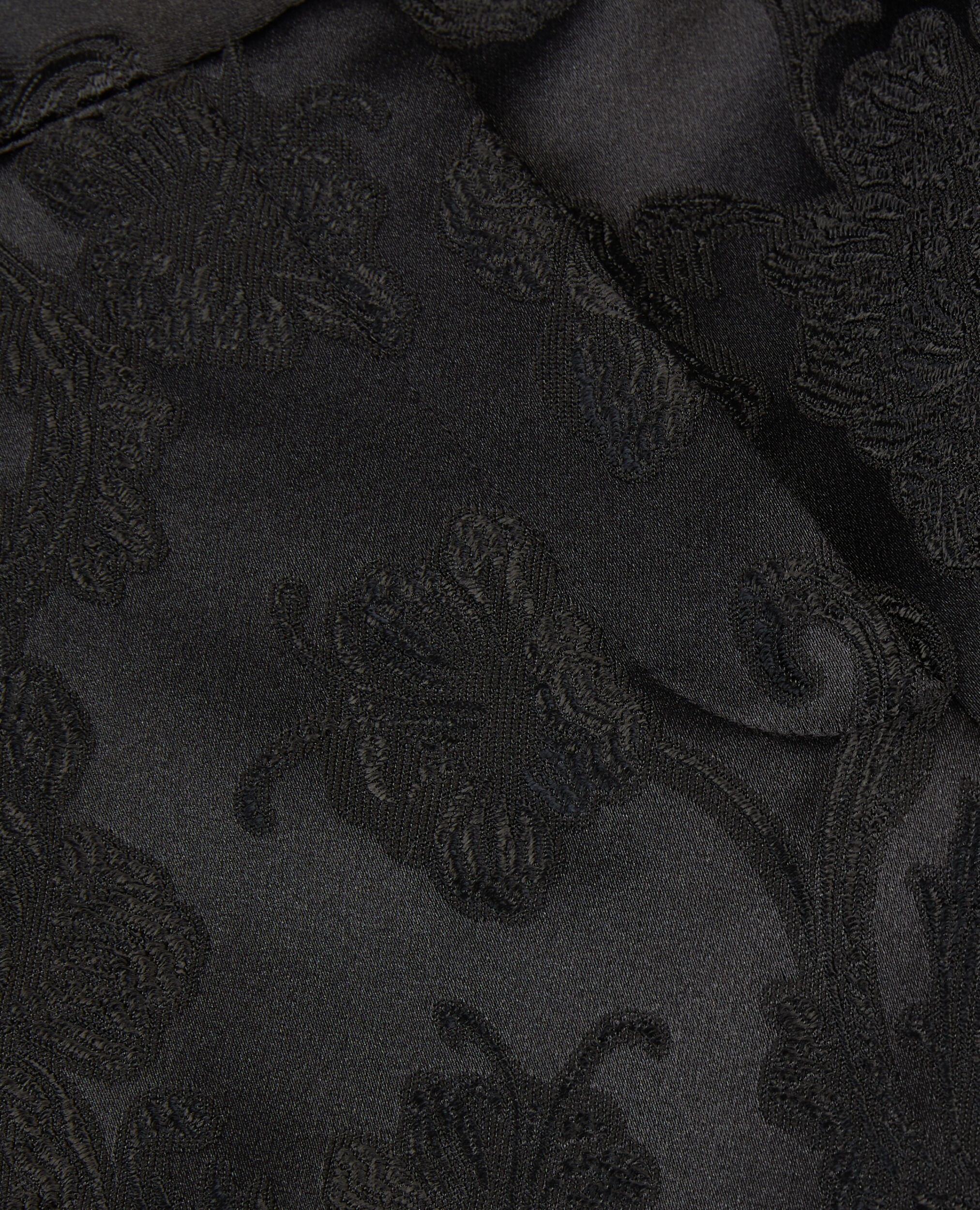 Pantalón traje negro floral, BLACK, hi-res image number null
