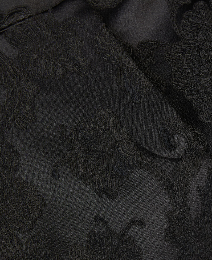 schwarze anzughose mit blumenmotiv