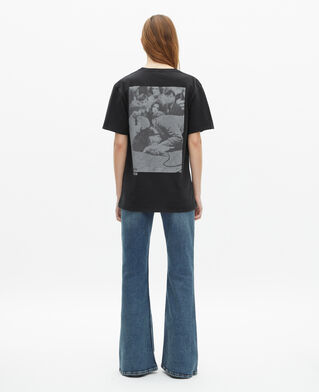 The Kooples MIXTE BLACK WASHED t-shirt mixte the doors x the kooples noir
