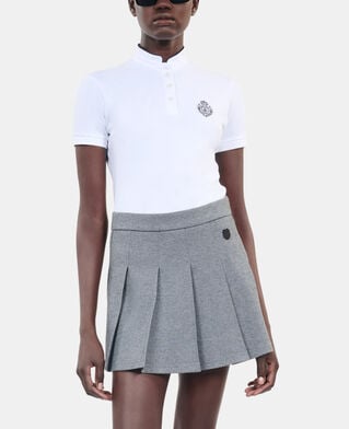 The Kooples FEMME GREY MELANGE jupe courte plissée grise