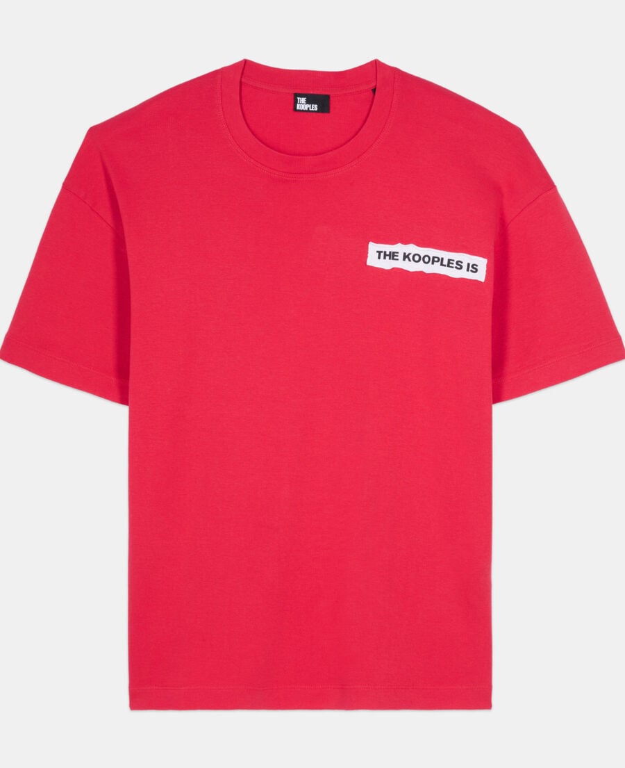The Kooples FEMME RUBIS t-shirt avec patchs rouge
