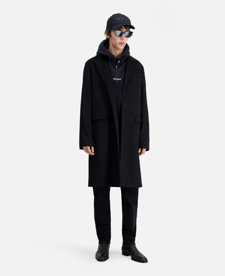 abrigo largo negro cachemira