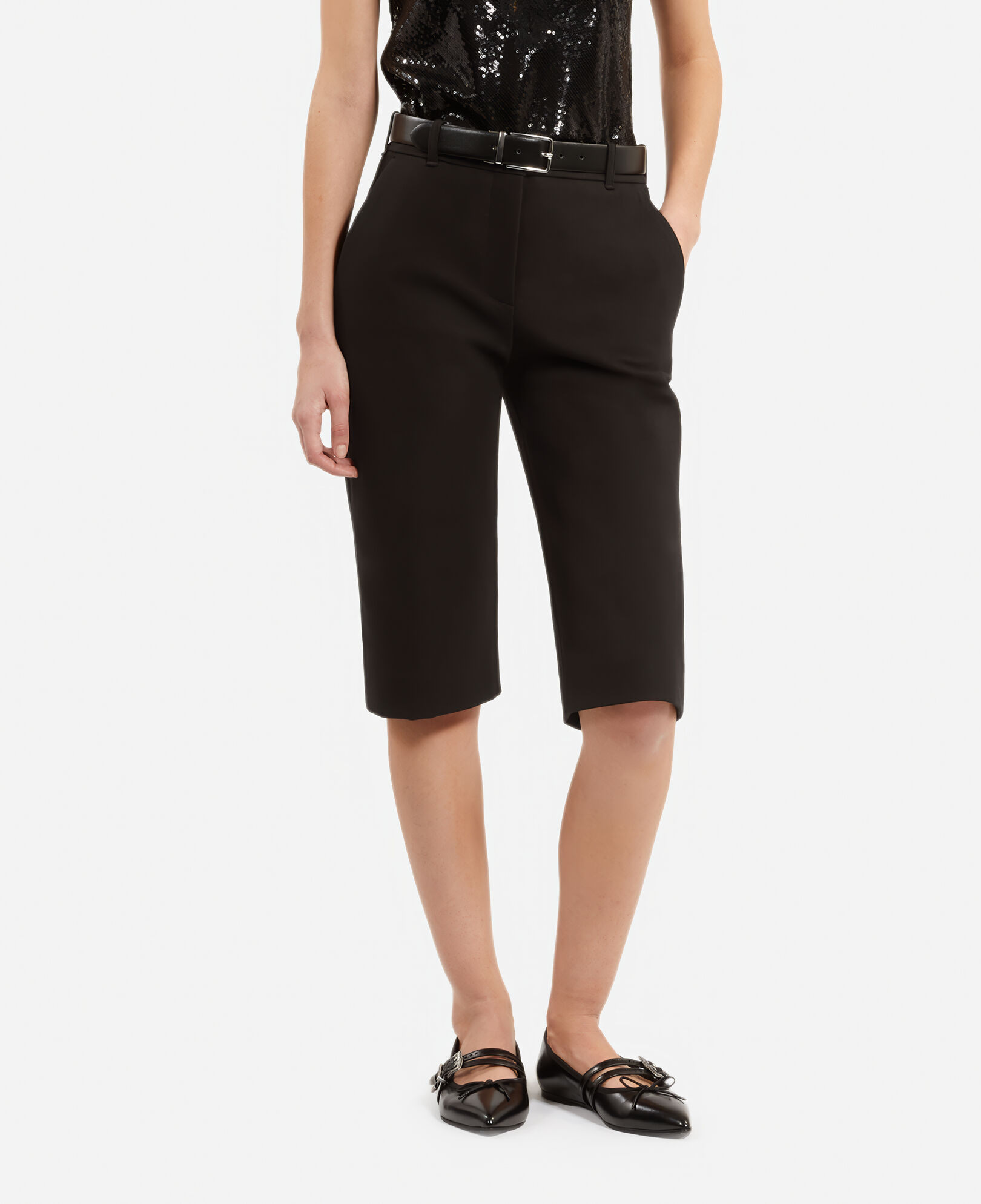The Kooples FEMME BLACK bermuda capri noir