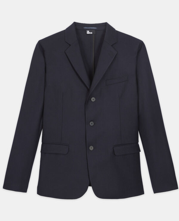 navy blue wool suit jacket