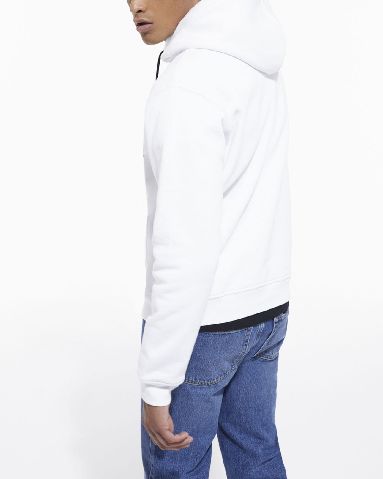 The Kooples MEN SNOW WHITE ecru sweatshirt with screen print
