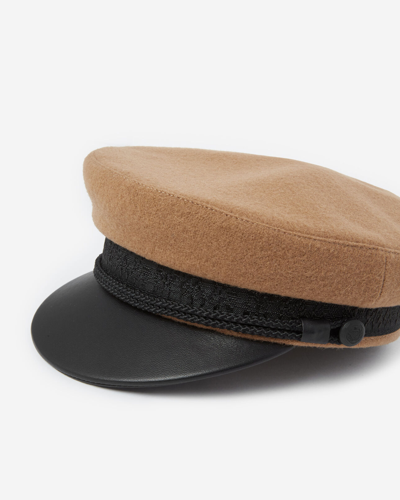 The Kooples FEMME BEIGE casquette beige femme visière cuir